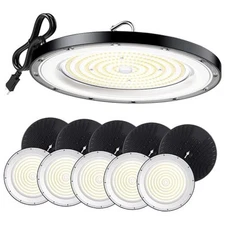 LED High Bay Light ECO 150W 10-Pack, 12' 10 Pack / Black 150w / 5000k Daylight