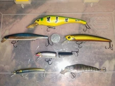 Jerkbait Lot (6)-Ready To Throw-Name Brands-List In Description-Free Shipping!!
