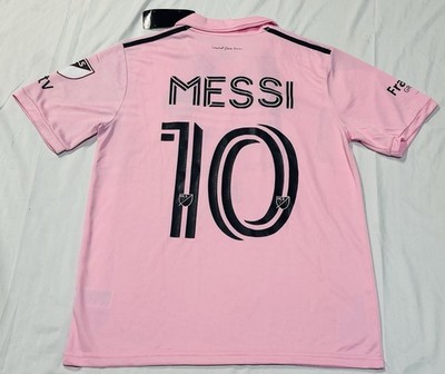 Inter Miami MLS Soccer Futbol Jersey Large Pink Messi 10 Argentina