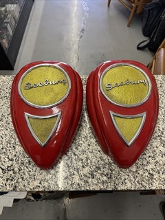 Pair Original Seeburg Teardrop Remote Jukebox Speakers RSI 8 Restored Untested