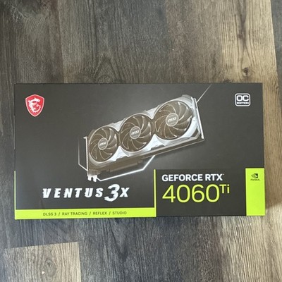 (JUST THE BOX) MSI Ventus 3X OC NVIDIA GeForce RTX 4060 Ti 8GB GDDR6 