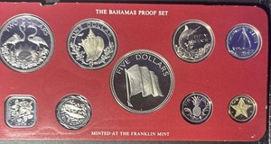 1976 Bahamas 9 Pc Uncirculated Proof Coin Set In Original Packaging 