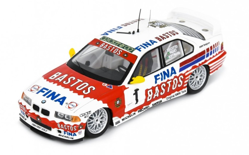 Miniature BMW 318i Spark 1/43 24H Spa 1994 N. Piquet voiture de course