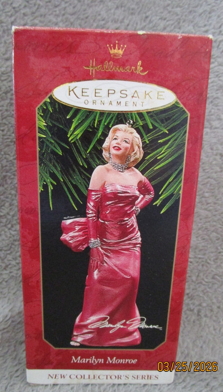 1997 Hallmark Keepsake Christmas Ornament  Marilyn Monroe/New Collector's Series