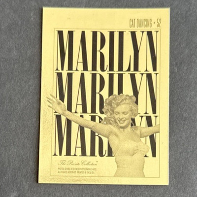 Marilyn Monroe The Private Collection Gold Trading Card # 52 Cat Dancing 1949