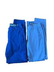 Under Armour Golf Pants 34x34 Chinos Blue Gray Stretch Performance Bundle of 2