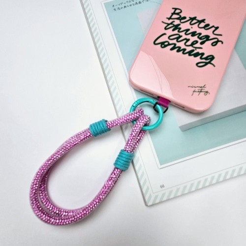 Glitter Rhinestone Phone Lanyard Diamond Crystal Keychain Phone Accessories - Photo 5 sur 22