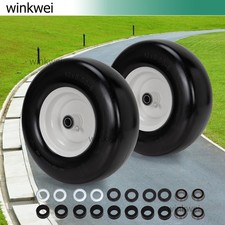 2 Pack 13x5.00-6 13x5-6 Flat Free Lawn Mower Tire and Wheel Garden Cart and Yard