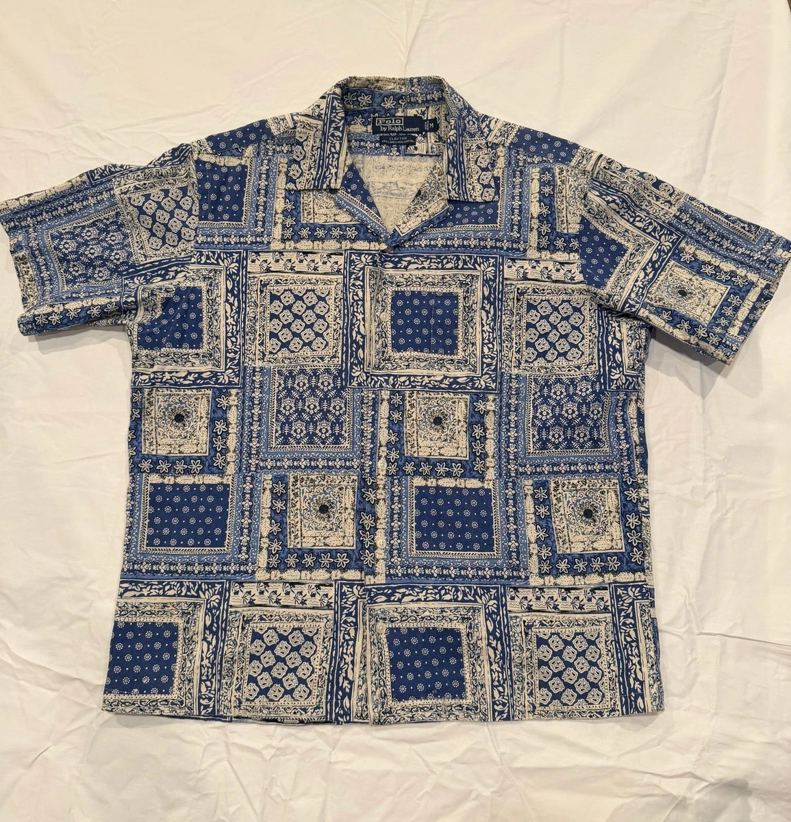 b*a様 Polo Ralph Lauren VINTAGE CAMP ペイズリ Polo Ralph Lauren Paisley Short Sleeve Casual Button-Down Shirts