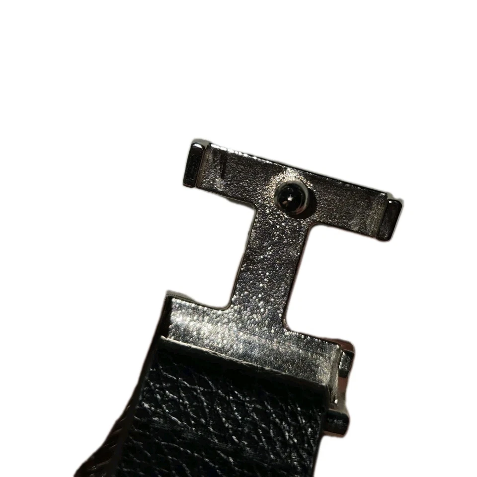 Tommy Hilfiger Mujer Cinturón Negro Metálico Talla LG H Monograma 3D XL Foto 4 de 4