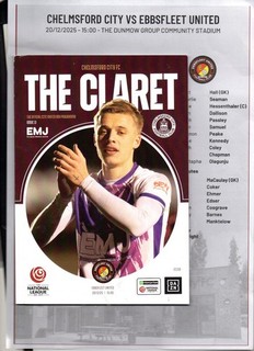 Chelmsford City v Ebbsfleet United 20/12/25