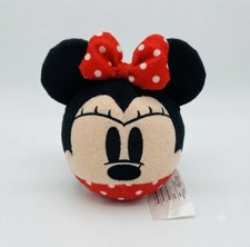 Disney Minnie Mouse 4  Plush Head Stuffed Toy Polka Dot Bow Small Soft Plush