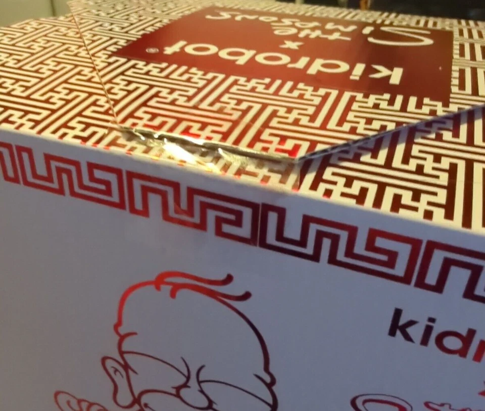 Figura Vinilo Los Simpson Vermilion Rojo Homero Buda 7" por Kidrobot NUEVO Sellado Foto 4 de 4