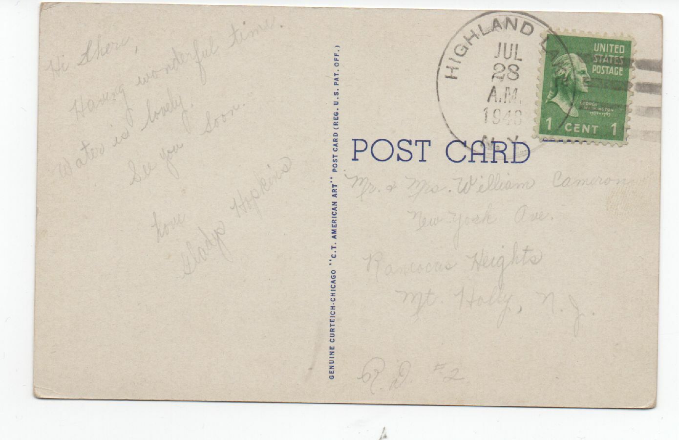 Highland Lake NY, Highland Lake Inn, Sullivan County 1940's eBay