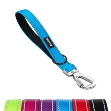 Short Dog Leash 1 ft 12 Inches Traffic Leashes for Dogs Nylon Reflective Dog ...