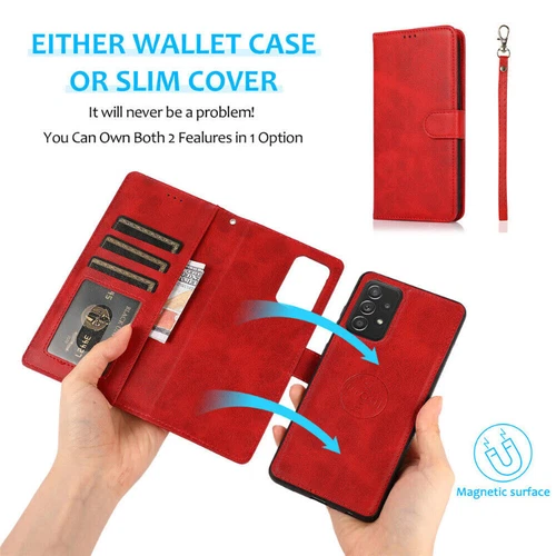 For Samsung S25 S24 S23 S22 S21 S20 FE Ultra Magnetic Leather Cover Wallet Case - Picture 51 of 86