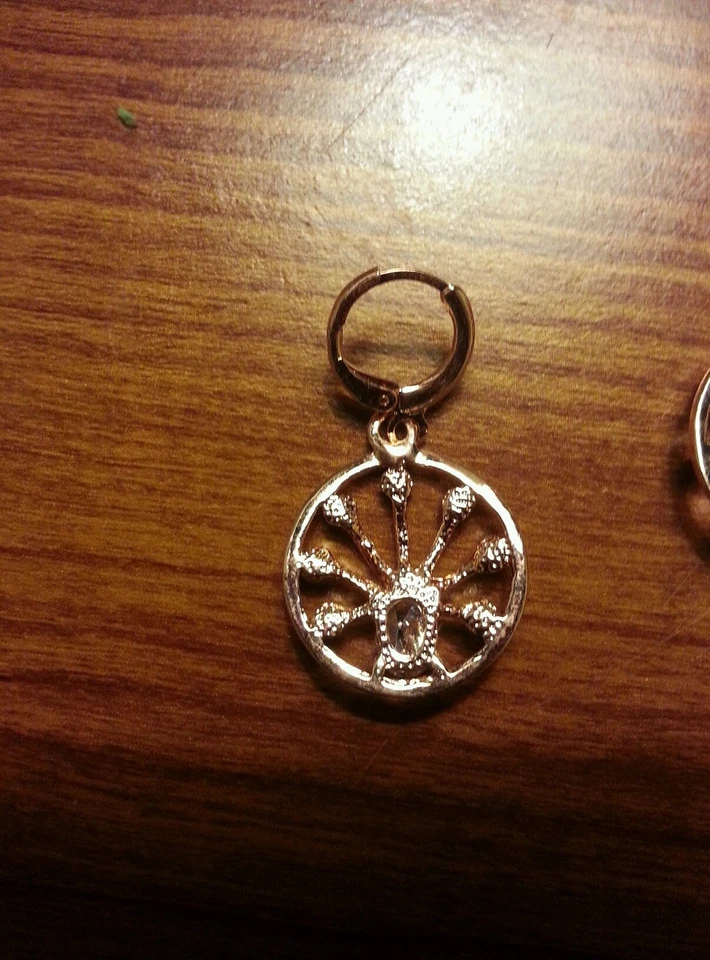 Pendientes! ¡Único! ¡Pendientes de circonio cúbico rellenos de oro rosa! Fast Del. ¡Desde Estados Unidos! Foto 4 de 4