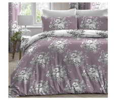 Image of King lilac Mirabella Duvet Cover Set, Lavender reversible  Duvet Cover Set Bed