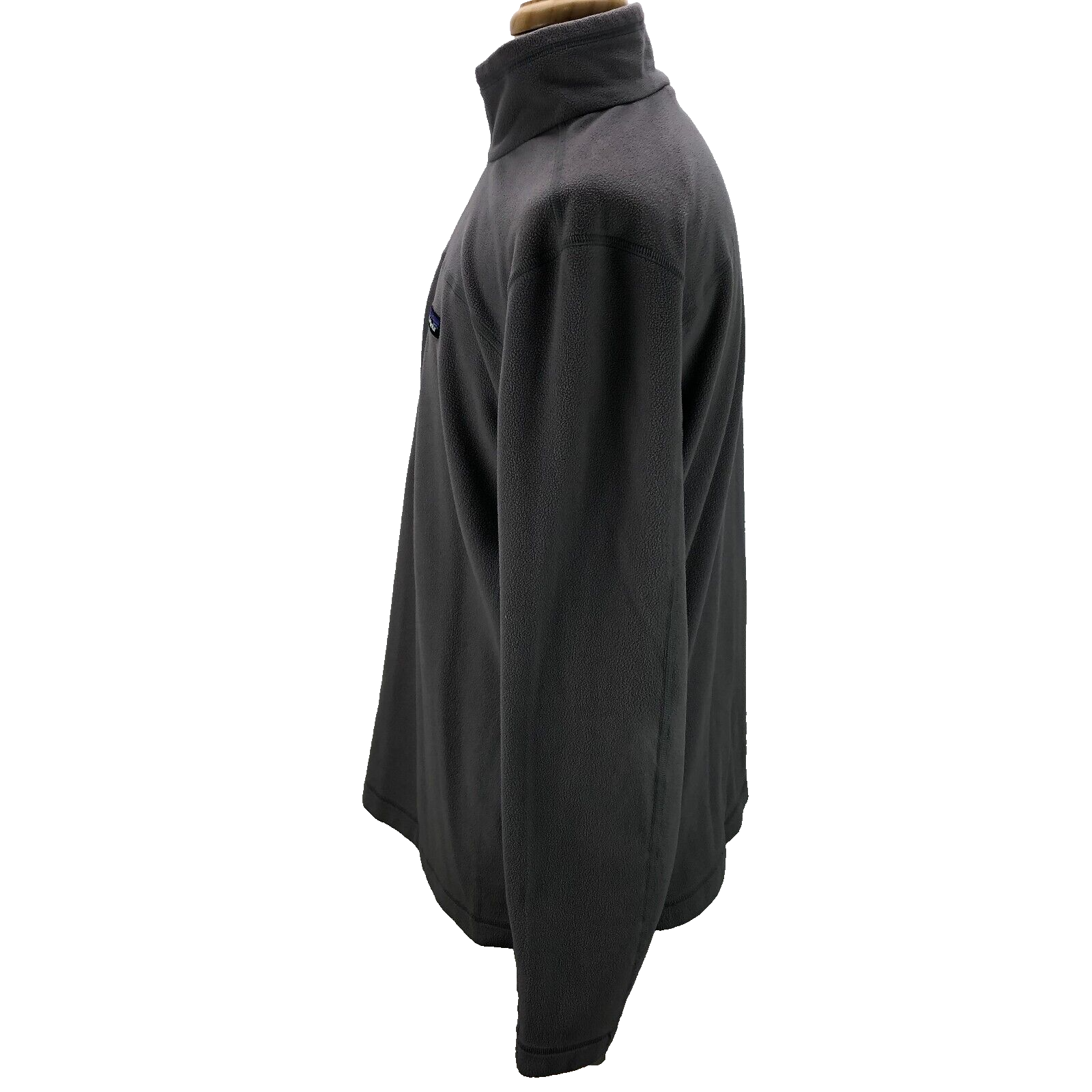 Patagonia XL Solid Gray 1/2 Zip High Neck Fleece Long Sleeve Casual Men Sweater eBay