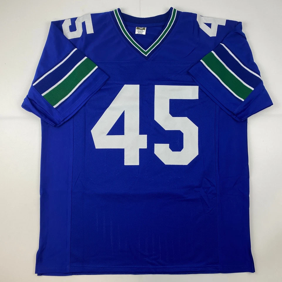 Autographed/Signed Kenny Easley HOF 17 Seattle Blue Football Jersey JSA COA - Image 4 of 4