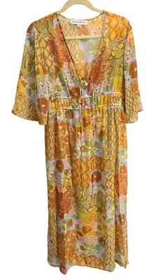 bell sleeve dress 70s style maxi 1970s Bell Sleeve Wedding Dress