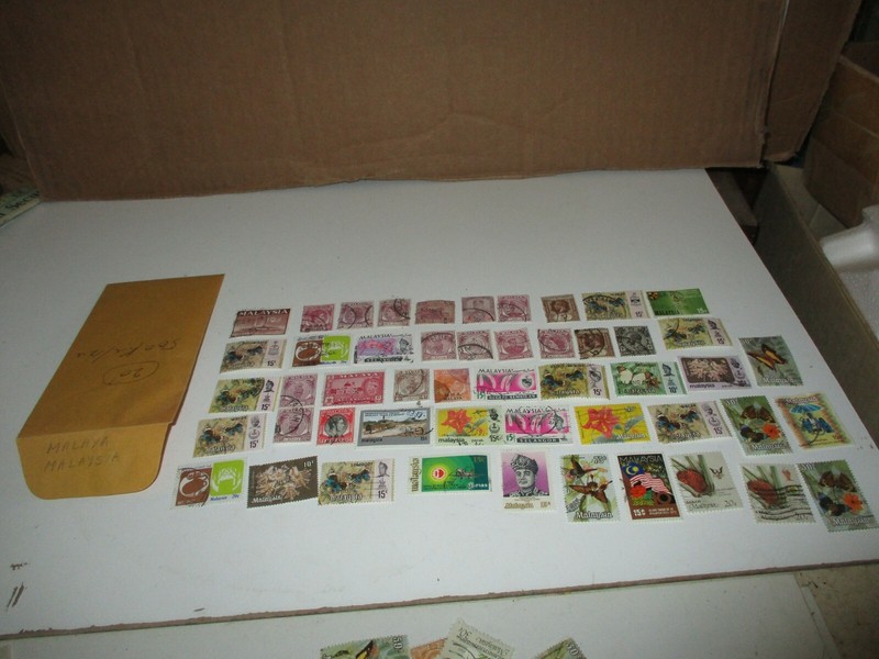 Postage Stamps: Malaysia, used, unsorted, 70 stamps