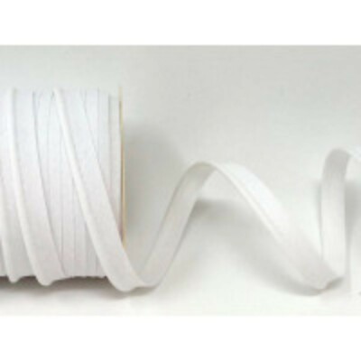 10 mm Weiß Poly Baumwolle Flansch Keder Kordel