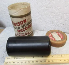 Edison Gold moulded Record Wax Cylinder & box, 9704 Flannigans trouble...