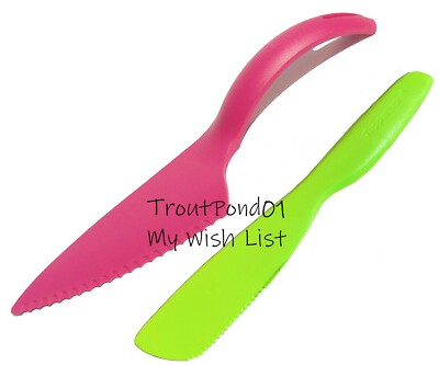 Tupperware Sandwich Spreader Cut N Serve Pastry Server Cake Pie Set 2 Utensils C