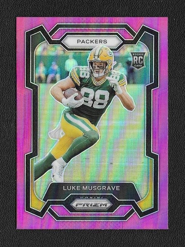 Luke Musgrave 2023 Panini Prizm Pink Prizm Packers Rookie RC Card #337 - MINT