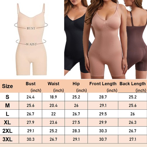 Women Bodysuit Shapewear Faja Seamless Thigh Slimmer utt Lifter Full Body Shaper - Picture 2 of 16