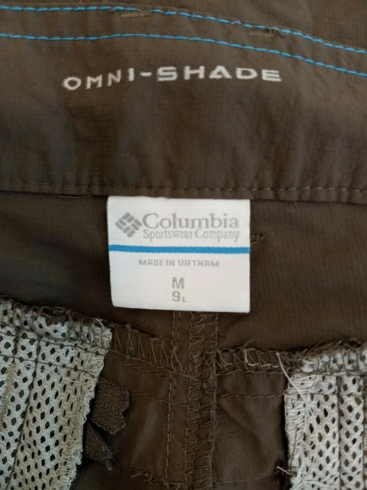 Pantalones Cortos de Senderismo COLUMBIA Omni Tono Verde Nylon Para Hombre Carga Talla M 9 L Foto 3 de 4