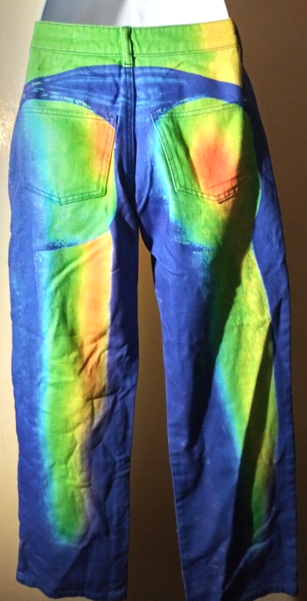 JADED LONDON X SYDNEY HEATMAP TOUCH ME TYE DYE RAINBOW JEANS SZ 25