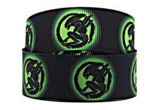 Alien Xenomorph 1" Wide Repeat Ribbon Sold in Yards - USA SELLER