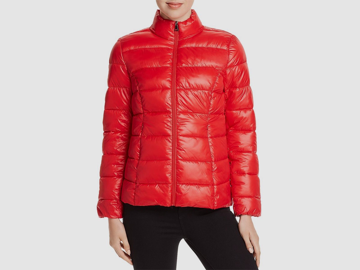 Ladies Jackets Red Packable Puffer Jacket Levis Women Red Solid