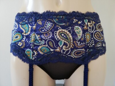 Porte-jarretelles Lise Charmel Taj Mahal – Taille 1, Bleu Indien, Neuf Avec étiquettes, Référence AC4908