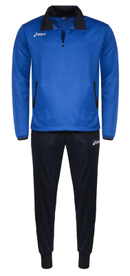 Asics Herren Trainingsanzug Jogginganzug Sport Freizeit Anzug Blau  L XL XXL