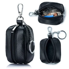 Womens Leather Small Coins Key Purse Mini Zipper Pocket Change Keychain Wallet