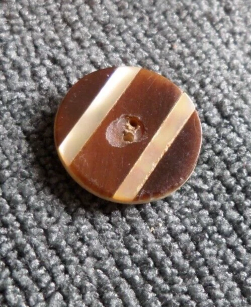 Vintage MOP Mother of Pearl Inlay Button 3/4" Inch - Image 2 of 4