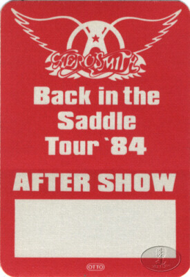 AEROSMITH 1984 Saddle Backstage Pass ASO Red | eBay