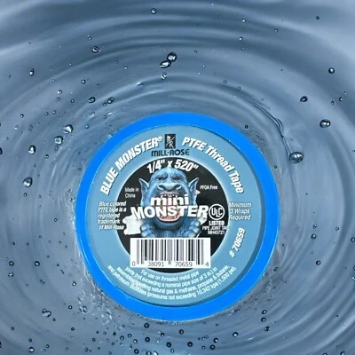 Blue Monster Mini-Monster 1/4" x 520" PTFE Thread Seal Tape - Small Connections