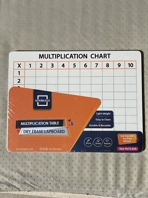 Dry Erase Educational Multiplication Tables