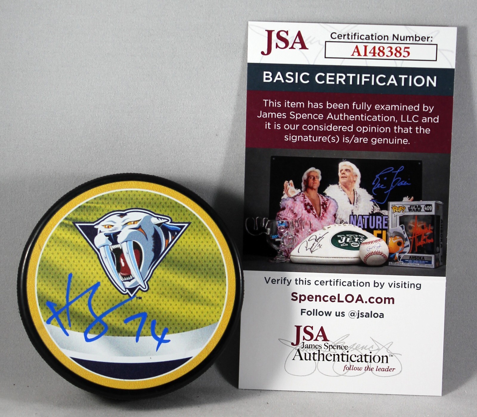 Juuse Saros Autographed Signed Nashville Predators Reverse Retro Puck +JSA COA 