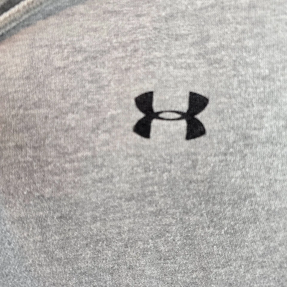 Женская толстовка с капюшоном Under Armour XL серый пуловер флисовая толстовка повседневный логотип спортзал - Изображение 3 из 4