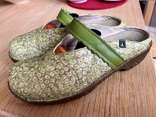El Naturalista Yggdrasil Damenschuhe Pantoletten Comfort Clogs Kiwi Grün Gr. 40