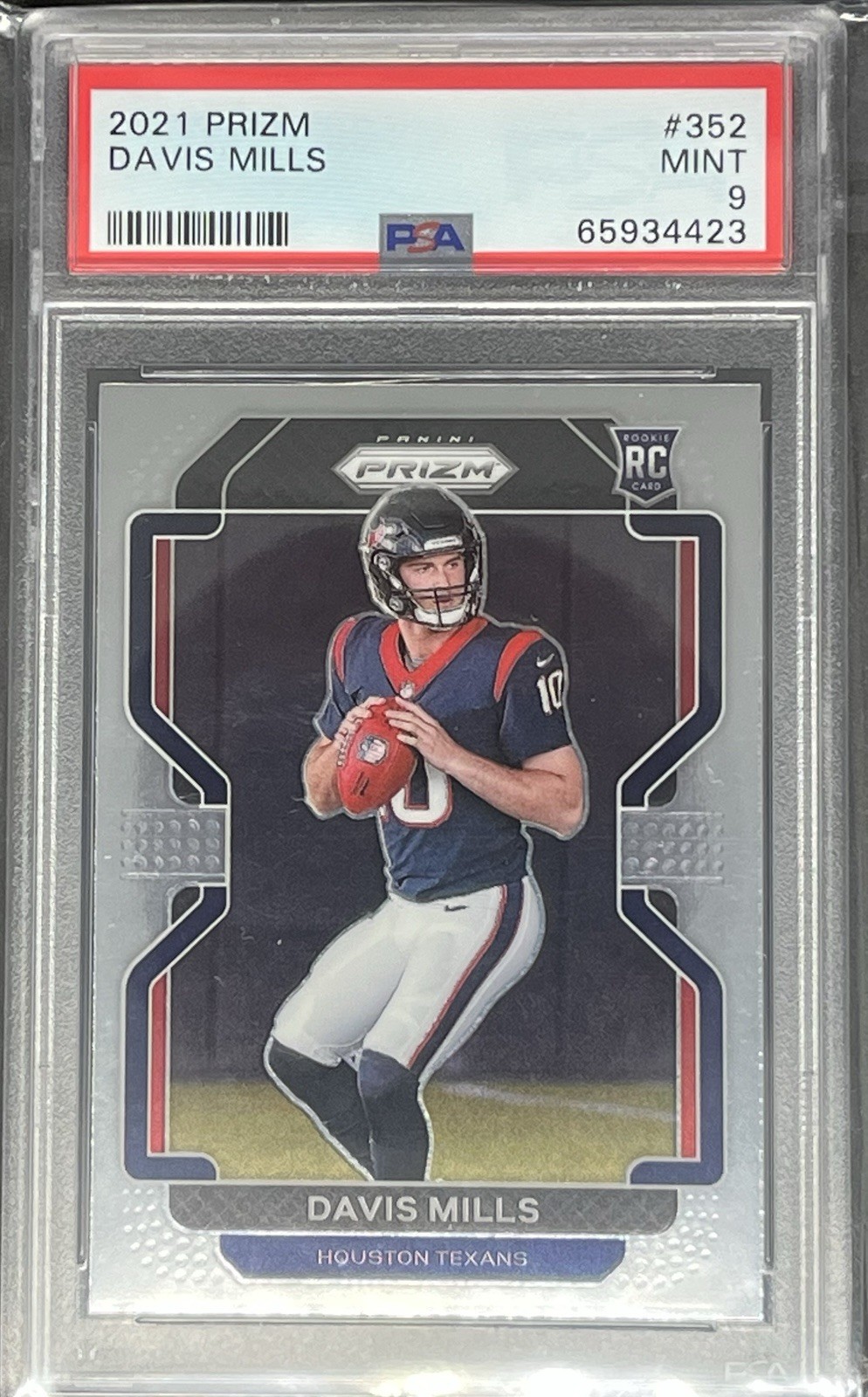 2021 Panini Prizm Davis Mills RC (#352) PSA MT*9!!!🏈🇺🇸✨