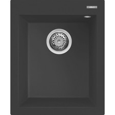 Elleci LGQ10059 QUADRA 100 Lavello 1 Vasca Sopratop Granitek Antracite cm 41x50