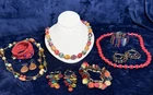 Lot of 9 Vintage to Modern Colorful Boho Style Costume Jewelry- Variety Lot
