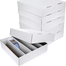 Yexiya 2 Pcs 5000 Count Card Storage Boxes with Divider for Trading and Gamin...