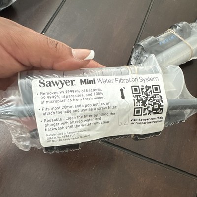Sawyer Mini Water Filtration System Blue 378000L Hollow Fiber Membrane SP128